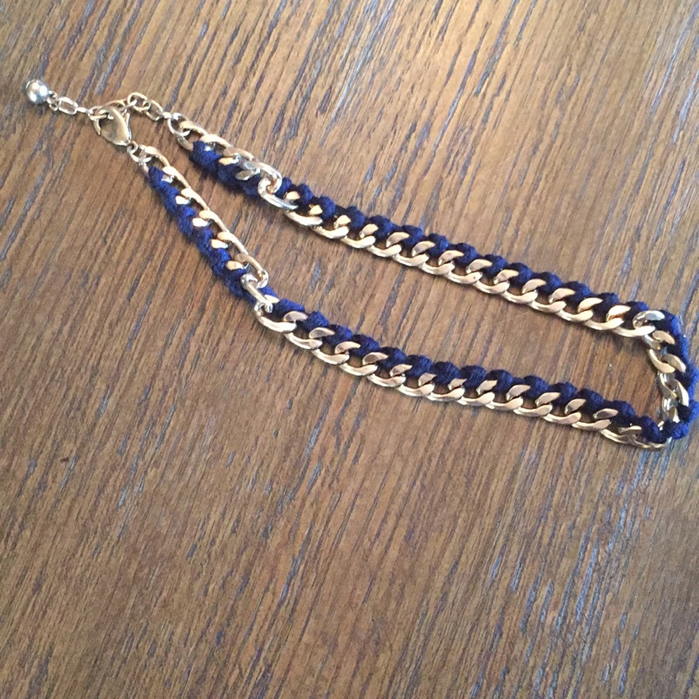 Navy& gold necklace 🥰